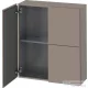 Duravit L-CUBE 70x80 cm-es, 2 ajtós felső szekrény, matt bazalt LC116704343
