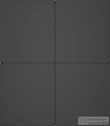 Duravit L-CUBE 70x80 cm-es, 2 ajtós felső szekrény, matt grafit LC116704949