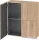 Duravit L-CUBE 70x80 cm-es, 2 ajtós felső szekrény, márványos tölgy LC116705555