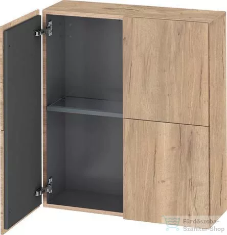 Duravit L-CUBE 70x80 cm-es, 2 ajtós felső szekrény, márványos tölgy LC116705555