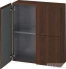 Duravit L-CUBE 70x80 cm-es, 2 ajtós felső szekrény, matt kefélt dió furnér LC116706969