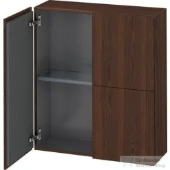   Duravit L-CUBE 70x80 cm-es, 2 ajtós felső szekrény, matt kefélt dió furnér LC116706969