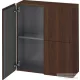 Duravit L-CUBE 70x80 cm-es, 2 ajtós felső szekrény, matt kefélt dió furnér LC116706969