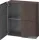 Duravit L-CUBE 70x80 cm-es, 2 ajtós felső szekrény, sötét kefélt tölgy furnér LC116707272