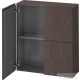 Duravit L-CUBE 70x80 cm-es, 2 ajtós felső szekrény, sötét kefélt tölgy furnér LC116707272