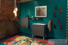 Duravit L-CUBE 70x80 cm-es, 2 ajtós felső szekrény, sötét kefélt tölgy furnér LC116707272