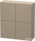 Duravit L-CUBE 70x80 cm-es, 2 ajtós felső szekrény, matt len LC116707575