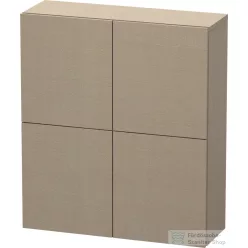   Duravit L-CUBE 70x80 cm-es, 2 ajtós felső szekrény, matt len LC116707575