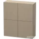 Duravit L-CUBE 70x80 cm-es, 2 ajtós felső szekrény, matt len LC116707575