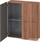 Duravit L-CUBE 70x80 cm-es, 2 ajtós felső szekrény, matt dió LC116707979