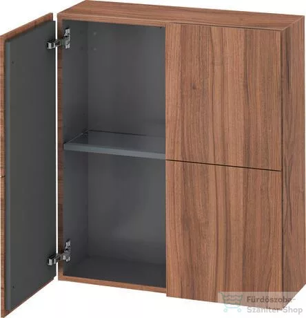 Duravit L-CUBE 70x80 cm-es, 2 ajtós felső szekrény, matt dió LC116707979