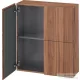 Duravit L-CUBE 70x80 cm-es, 2 ajtós felső szekrény, matt dió LC116707979
