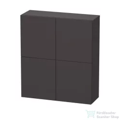  Duravit L-CUBE 70x80 cm-es, 2 ajtós felső szekrény, szupermatt grafit LC116708080