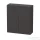 Duravit L-CUBE 70x80 cm-es, 2 ajtós felső szekrény, szupermatt grafit LC116708080