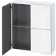 Duravit L-CUBE 70x80 cm-es, 2 ajtós felső szekrény, lakkozott fényes fehér LC116708585