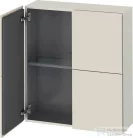 Duravit L-CUBE 70x80 cm-es, 2 ajtós felső szekrény, matt taupe LC116709191