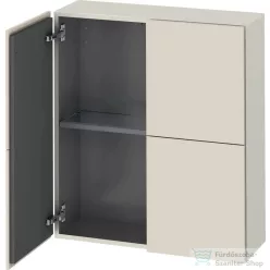   Duravit L-CUBE 70x80 cm-es, 2 ajtós felső szekrény, matt taupe LC116709191
