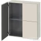 Duravit L-CUBE 70x80 cm-es, 2 ajtós felső szekrény, matt taupe LC116709191