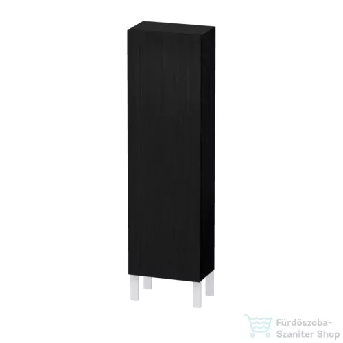 Duravit L-CUBE 132x40x24,3 cm-es, fali, 1 ajtós kiegészítő bútor láb nélkül, balos, matt fekete tölgy LC1168L1616