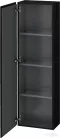Duravit L-CUBE 132x40x24,3 cm-es, fali, 1 ajtós kiegészítő bútor láb nélkül, balos, matt fekete tölgy LC1168L1616