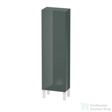 Duravit L-CUBE 132x40x24,3 cm-es, fali, 1 ajtós kiegészítő bútor láb nélkül, balos, lakkozott fényes dolomitszürke LC1168L3838