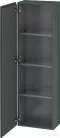 Duravit L-CUBE 132x40x24,3 cm-es, fali, 1 ajtós kiegészítő bútor láb nélkül, balos, lakkozott fényes dolomitszürke LC1168L3838