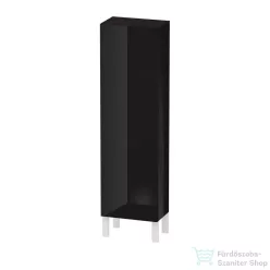   Duravit L-CUBE 132x40x24,3 cm-es, fali, 1 ajtós kiegészítő bútor láb nélkül, balos, lakkozott fényes fekete LC1168L4040