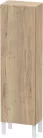 Duravit L-CUBE 132x40x24,3 cm-es, fali, 1 ajtós kiegészítő bútor láb nélkül, balos, márványos tölgy LC1168L5555