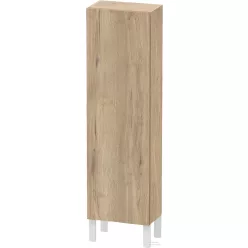   Duravit L-CUBE 132x40x24,3 cm-es, fali, 1 ajtós kiegészítő bútor láb nélkül, balos, márványos tölgy LC1168L5555