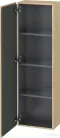 Duravit L-CUBE 132x40x24,3 cm-es, fali, 1 ajtós kiegészítő bútor láb nélkül, balos, mediterrán tölgy (furnér) LC1168L7171