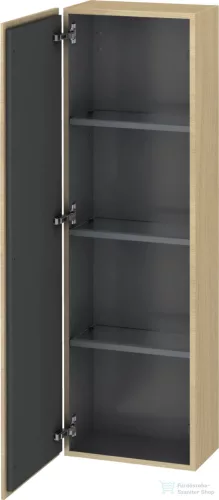 Duravit L-CUBE 132x40x24,3 cm-es, fali, 1 ajtós kiegészítő bútor láb nélkül, balos, mediterrán tölgy (furnér) LC1168L7171
