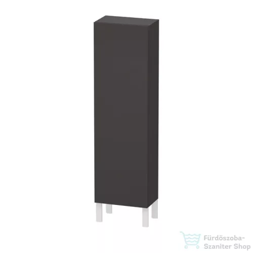 Duravit L-CUBE 132x40x24,3 cm-es, fali, 1 ajtós kiegészítő bútor láb nélkül, balos, szupermatt grafit LC1168L8080
