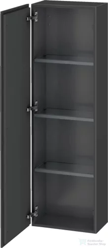 Duravit L-CUBE 132x40x24,3 cm-es, fali, 1 ajtós kiegészítő bútor láb nélkül, balos, szupermatt grafit LC1168L8080