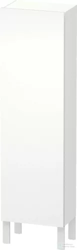 Duravit L-CUBE 132x40x24,3 cm-es, fali, 1 ajtós kiegészítő bútor láb nélkül, balos, szupermatt fehér LC1168L8484