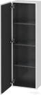 Duravit L-CUBE 132x40x24,3 cm-es, fali, 1 ajtós kiegészítő bútor láb nélkül, balos, szupermatt fehér LC1168L8484
