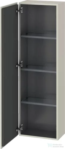 Duravit L-CUBE 132x40x24,3 cm-es, fali, 1 ajtós kiegészítő bútor láb nélkül, balos, matt taupe LC1168L9191