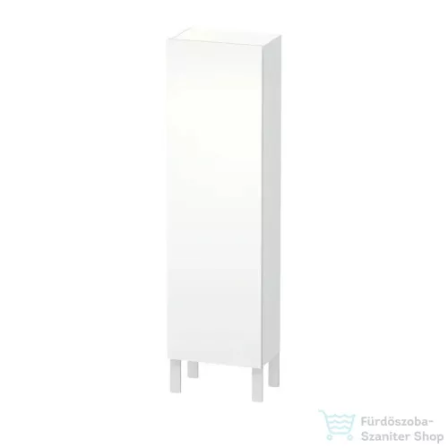 Duravit L-CUBE 132x40x24,3 cm-es, fali, 1 ajtós kiegészítő bútor láb nélkül, jobbos, matt fehér LC1168R1818