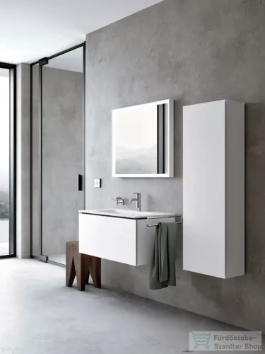 Duravit L-CUBE 132x40x24,3 cm-es, fali, 1 ajtós kiegészítő bútor láb nélkül, jobbos, matt fehér LC1168R1818