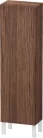 Duravit L-CUBE 132x40x24,3 cm-es, fali, 1 ajtós kiegészítő bútor láb nélkül, jobbos, sötét dió LC1168R2121