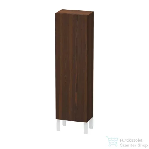 Duravit L-CUBE 132x40x24,3 cm-es, fali, 1 ajtós kiegészítő bútor láb nélkül, jobbos, kefélt dió (furnér) LC1168R6969