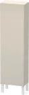 Duravit L-CUBE 132x40x24,3 cm-es, fali, 1 ajtós kiegészítő bútor láb nélkül, jobbos, szupermatt taupe LC1168R8383