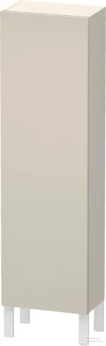 Duravit L-CUBE 132x40x24,3 cm-es, fali, 1 ajtós kiegészítő bútor láb nélkül, jobbos, szupermatt taupe LC1168R8383