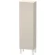 Duravit L-CUBE 132x40x24,3 cm-es, fali, 1 ajtós kiegészítő bútor láb nélkül, jobbos, szupermatt taupe LC1168R8383