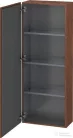 Duravit L-CUBE 132x50 cm-es, 1 ajtós félmagas szekrény láb nélkül, balos, amerikai dió furnér LC1169L1313