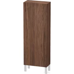   Duravit L-CUBE 132x50 cm-es, 1 ajtós félmagas szekrény láb nélkül, balos, matt sötét dió LC1169L2121