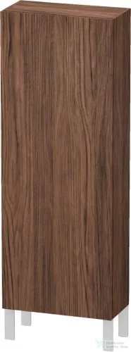 Duravit L-CUBE 132x50 cm-es, 1 ajtós félmagas szekrény láb nélkül, balos, matt sötét dió LC1169L2121