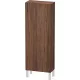 Duravit L-CUBE 132x50 cm-es, 1 ajtós félmagas szekrény láb nélkül, balos, matt sötét dió LC1169L2121