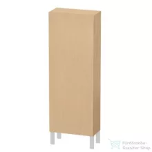   Duravit L-CUBE 132x50 cm-es, 1 ajtós félmagas szekrény láb nélkül, balos, natúr tölgy LC1169L3030