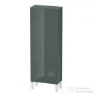 Duravit L-CUBE 132x50 cm-es, 1 ajtós félmagas szekrény láb nélkül, balos, lakkozott fényes dolomitszürke LC1169L3838