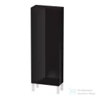 Duravit L-CUBE 132x50 cm-es, 1 ajtós félmagas szekrény láb nélkül, balos, lakkozott fényes fekete LC1169L4040